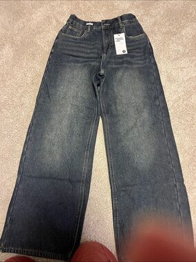High-Rise Wide Leg Dark Wash Jeans